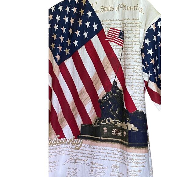 PATRIOTIC Cotton Traders Sport Polo Mens L USA Flag Constitution Freedom Shirt - Picture 6 of 6